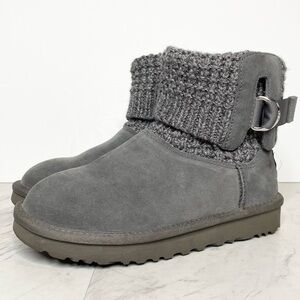 UGG Shaina Sweater Cuff Gray Winter Boot 5